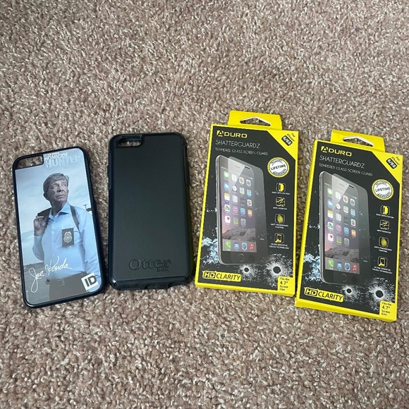📱iPHONE 6 BUNDLE!📱2 CASES, 2 PACKS OF SCREEN PROTECTORS (NWT) - Picture 1 of 11
